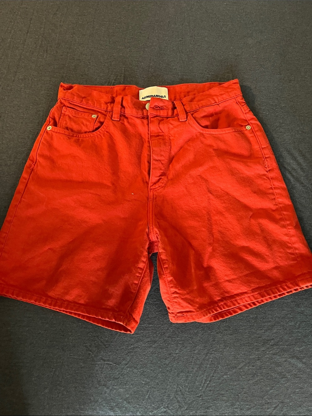 ARMEDANGELS Women's Red Denim Jean Shorts